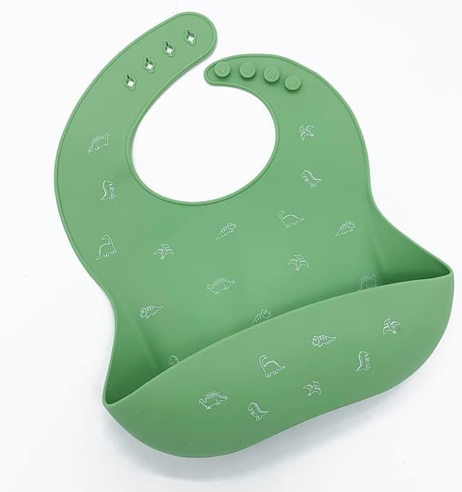 Silicone Baby Bibs Adjustable Fit Baby Bib Waterproof Bibs Baby Eating Supplies - Image 4
