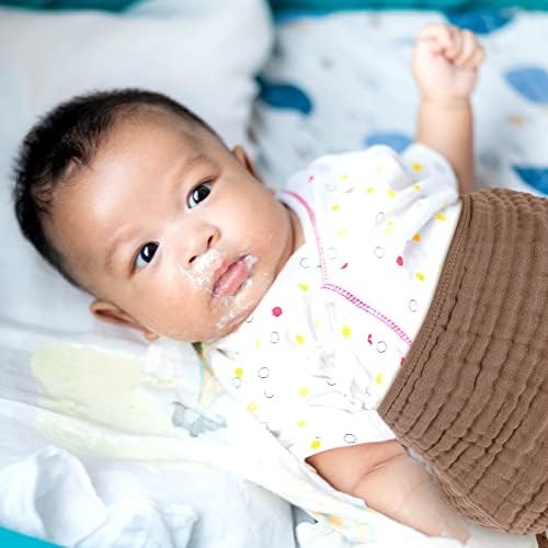 8 Packs Muslin Burp Cloths Large 20" x 10", 6 Layers Unisex Baby Absorbent 100% - Image 5