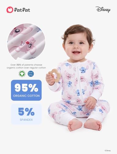 Disney Baby Organic Cotton Zip Footie Clothes Romper Outfit - Image 5
