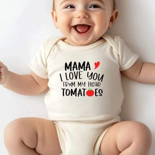 hrcfbk Infant Baby Boys Girls Bodysuit Newborn Short Sleeve Funny Letters Print - Image 6