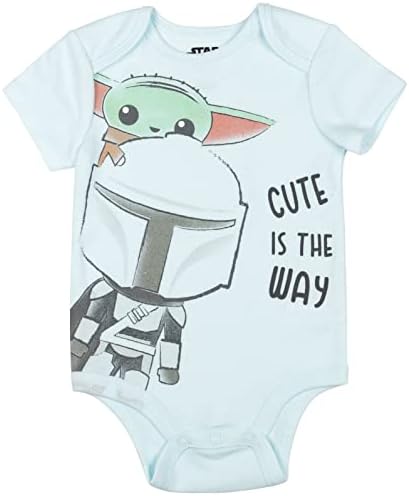 STAR WARS Baby 5-Pack Short Sleeve Bodysuits Newborn to Infant - Image 3