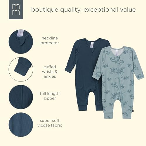 MODERNMOMENTS Baby Viscose 2-pack Footless Coveralls - Image 6