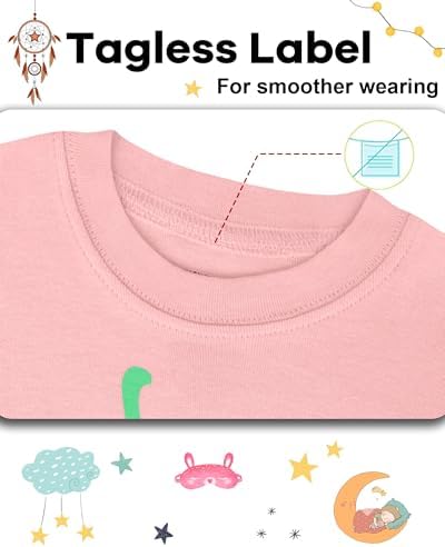 DAUGHTER QUEEN Girls Summer Pajamas Set 4 Pieces 100% Cotton Sleepwear Size 18 - Image 3