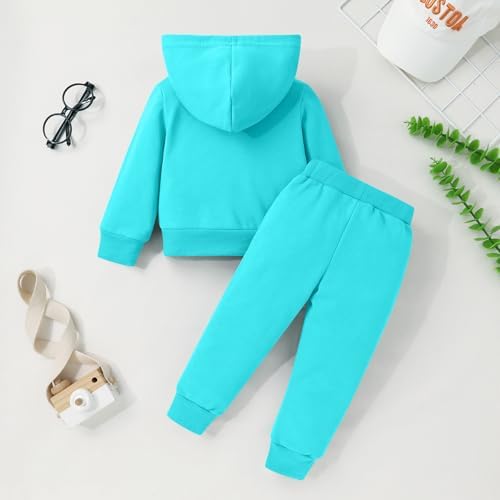 YOUNGER TREE Baby Clothes for Girls Boy Solid Color Hoodie and Sweatpants - Image 3