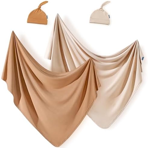 GRSSDER 2 Set Newborn Swaddle Blanket by BUYNOW