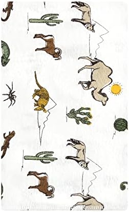 Luvable Friends Hudson Baby Flannel Burp Cloths 10pk, Desert Wildlife - Image 2