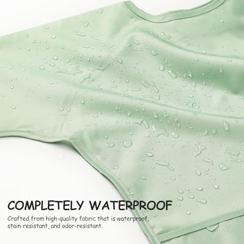POIKSHARK Long Sleeve Bib, Waterproof Sleeved Smock - Image 3