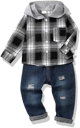 XUANHAO Baby Boy Clothes Toddler Outfits Hoodie Jeans Clothing 12 Months-5T by XUANHAO
