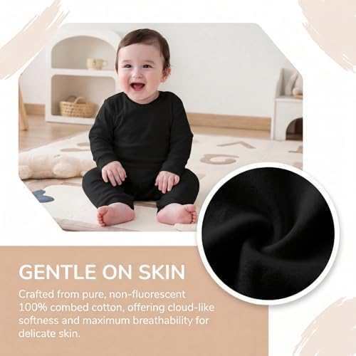 Unisex Baby romper, Long Sleeve 100% Cotton Baby Clothes, Baby Footless Jumpsuit - Image 4