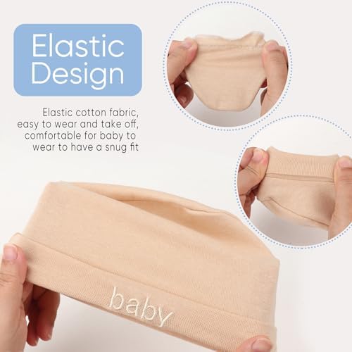 BQUBO Newborn Baby Hat Mittens Socks Set Infant Cotton Beanie Gloves Thick Warm - Image 7