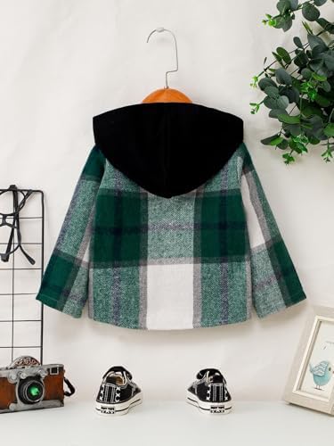Toddler Baby Boy Long Sleeve Shirt Flannel Buffalo Plaid Shirts Button Down - Image 4