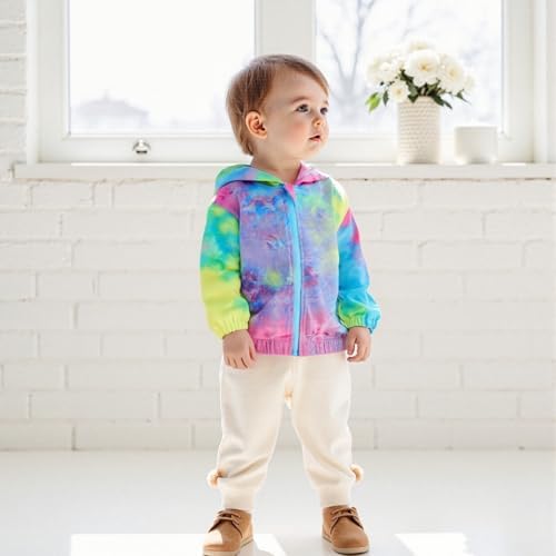 Baby Girl Jacket Zip up Hooded Coat Long Sleeve Hoodie Sweatshirt Toddler - Image 4