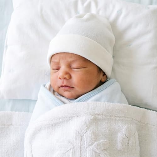 DRESHOW BQUBO 4 Pack Newborn Hospital Hat Infant Baby Hat Cap - Image 4