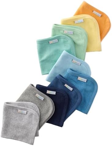 Butterblu River 10-Pack Baby Terry Washcloths 100% Organic Cotton Absorbent by Butterblu