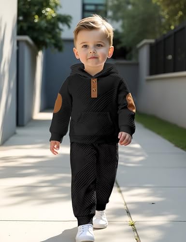 Oranchids Toddler Baby Boy Clothes Long Sleeve Hoodie Sweatshirt Tops and Pants - Image 2