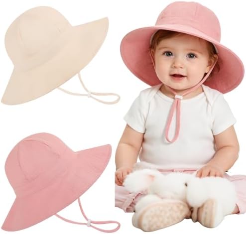 Baby Girl Sun Hat Infant Summer Beach Hat Toddler Bucket Hat UPF 50+ by EAU+LAYAMEN