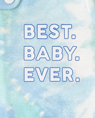 The Children's Place Baby Short Sleeve Zip front One Piece Footless Pajama - Image 3