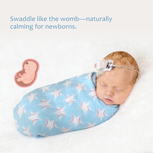 Baby Swaddle Blankets, Bamboo Muslin Receiving Blanket | 1-Pack, Lightweight & - Image 4