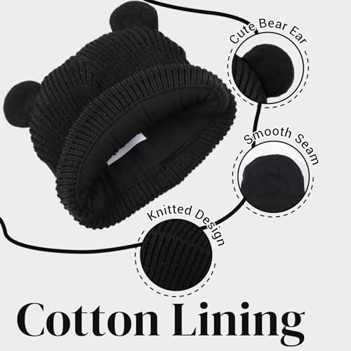 Bear Baby Beanie Knitted Baby Winter Hat Infant Toddler Boys Girls Beanie - Image 4