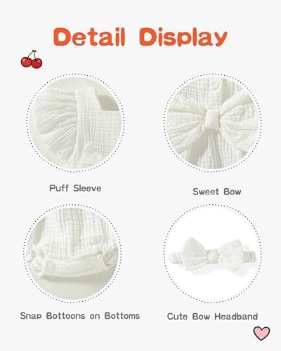 Vibebox Baby Girls Clothes Summer One-sies Romper Outfit Preemie-18 Months - Image 5