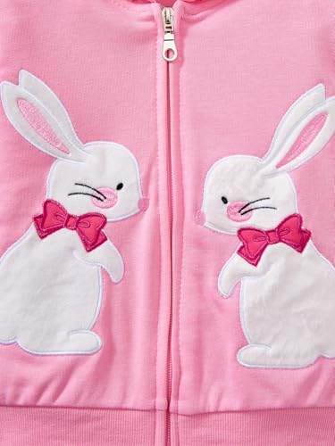 Baby Girl Zip-up Jacket Rainbow Unicorn Cotton Hoodie Sweatshirt Toddler Fall - Image 6