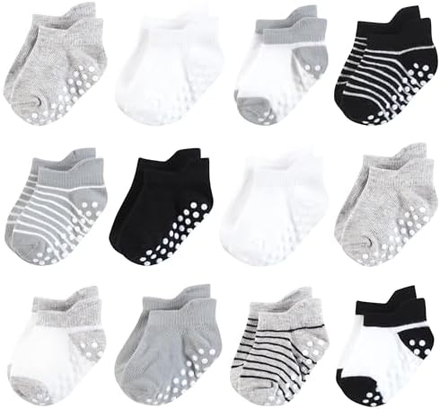 Hudson Baby Unisex Baby Non-Skid No-Show Socks by HudsonBaby