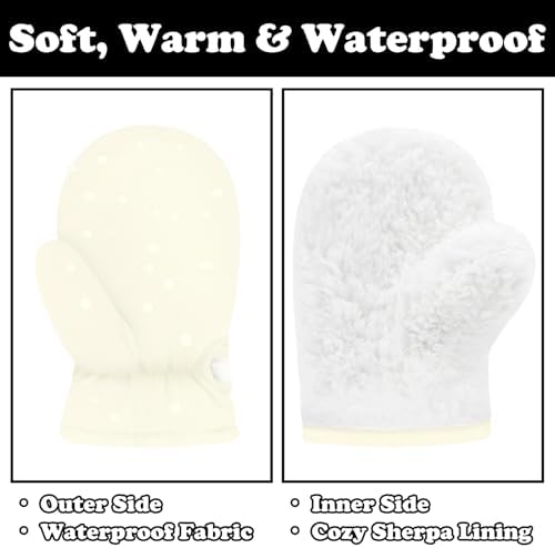 Sarfel Toddler Mittens Waterproof Toddler Gloves Baby Winter Mittens Toddler - Image 5