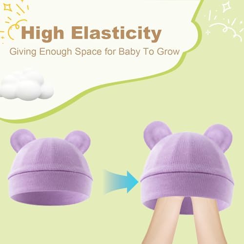 Newborn Baby Hat and Mittens Set, Infant Beanie Caps Newborn Essentials Must - Image 5