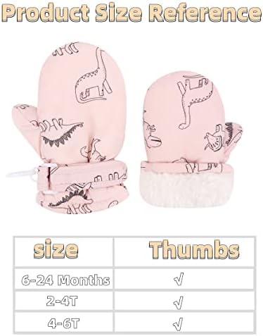Toddler Gloves Kids Mittens Winter Warm Lined Fleece Gloves Waterproof Snow - Image 3