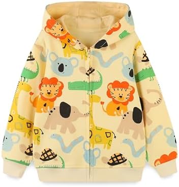 Baby Toddler Boys Dinosaur Hooded Zip Jacket Casual Outerwear Active Sweatshirt by Azalquat