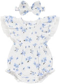 TITKKOP Ruffle Bubble Romper for Baby Girl | One-Piece Shorts Jumpsuit | Summer by TITKKOP