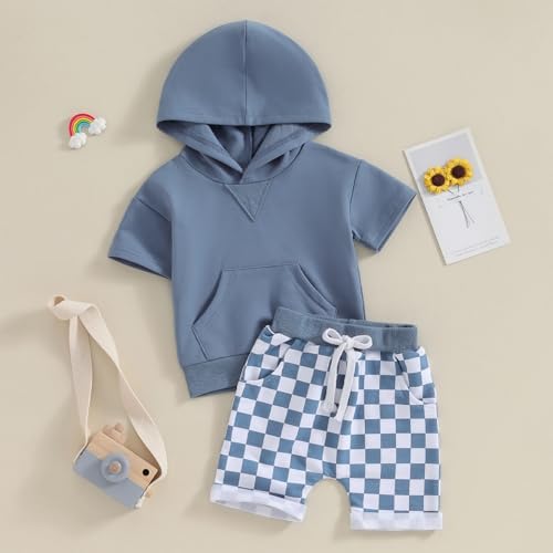 Toddler Baby Boy Hooded Dinosaur Summer Outfit Funny T-Shirt Shorts Set - Image 3