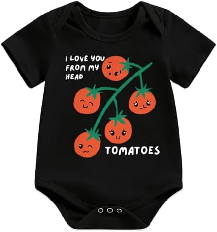 hrcfbk Infant Baby Boys Girls Bodysuit Newborn Short Sleeve Funny Letters Print by Hrcfbk