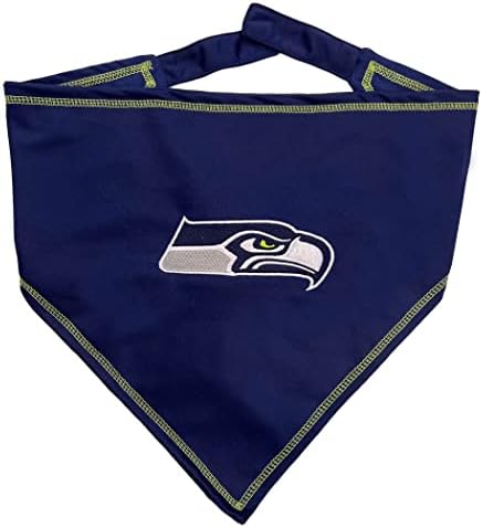 NFL Seattle Seahawks TIE Bandana, Small/Medium. Dog Bandana Scarf Bib by PETSFIRST