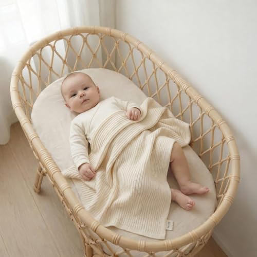Receiving Blankets, 100% Organic Cotton Knit, Baby Swaddle 2-Pack | - Image 7
