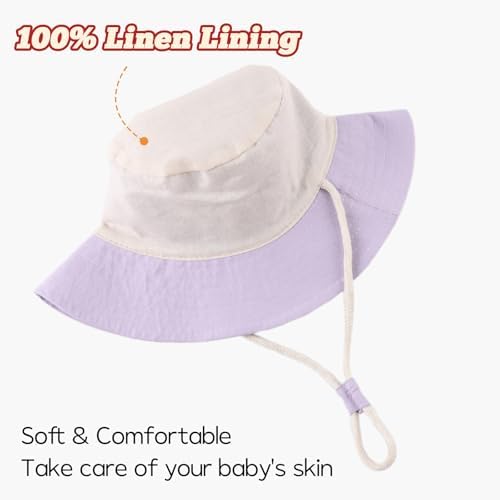 Bamery Baby Toddler Girls Bucket Hat Newborn Sun Hats - Image 5
