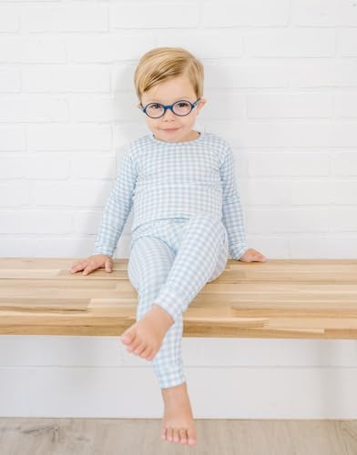 moimoln Cotton Modal Baby Toddler Pajamas Check Solid Leopard 6M-8Y - Image 2