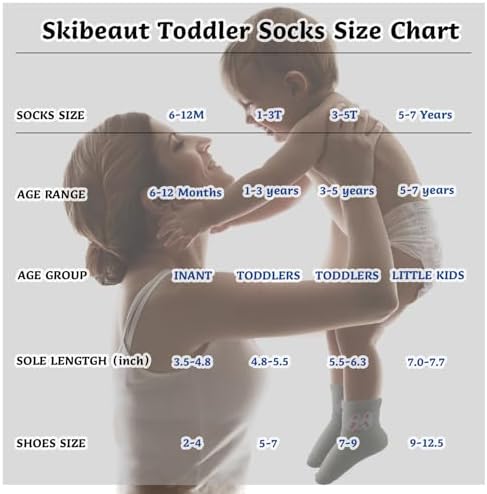SkiBeaut Baby Toddlers Girls Socks, 12 Pairs Non Slip Kids Grips Toddler Grippy - Image 7