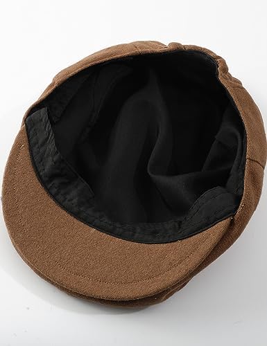 A&J DESIGN Baby Boys Newsboy Cap Toddler Kids Tweed Vintage Flat Hat - Image 4