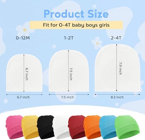 Zando Baby Beanie Newborn Hats Infant Toddler Seamless Warm Soft Knit Cap - Image 5