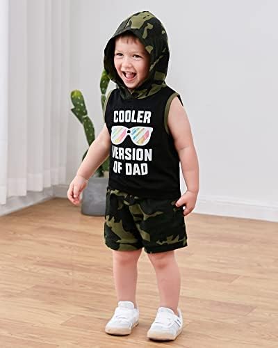 SANMIO Toddler Boy Clothes Summer Outfits Hoodie Tank Tops and Shorts Set - Image 4