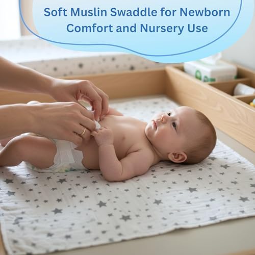 Cotton Baby Swaddle Blanket 28"x28" – Soft Breathable Newborn Receiving Blanket - Image 5