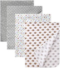 Cotton Flannel Receiving Blankets 4 Pcs, Baby Swaddle Blankets, Infant Flannel by Unknown
