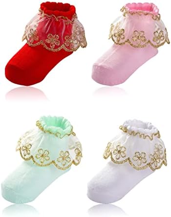 PrinceSasa Little Baby Girl Princess Lace Ruffles Socks Set - Image 3