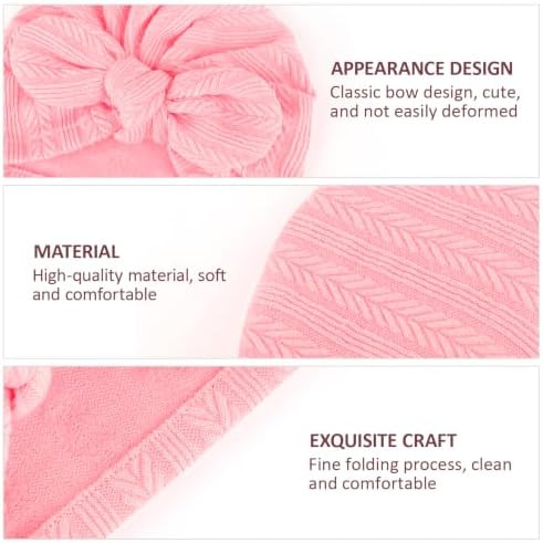 DRESHOW BQUBO Newborn Baby Bow Knot Turban Hat Hospital Hat Baby Infant Beanie - Image 5