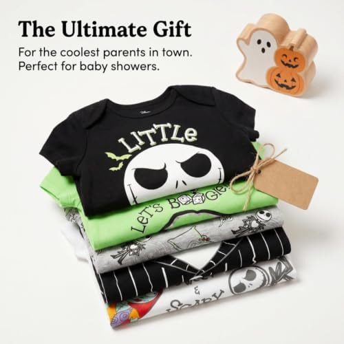 Disney Nightmare Before Christmas Baby 5-Pack Short Sleeve Bodysuits - Image 5