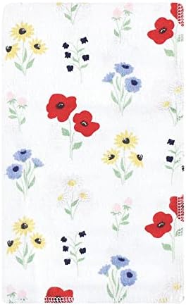 Luvable Friends Hudson Baby Flannel Burp Cloths 10pk, Woodland Bloom - Image 2