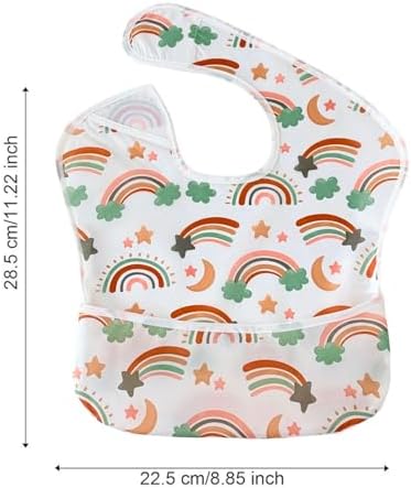PandaEar 5 Pack Baby Bibs for Boys & Girls, Waterproof Adjustable Mealtime Bibs - Image 3