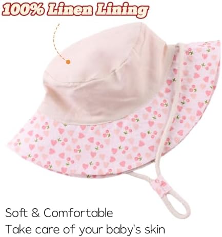 Bamery Baby Toddler Girls Bucket Hat Newborn Sun Hats - Image 5