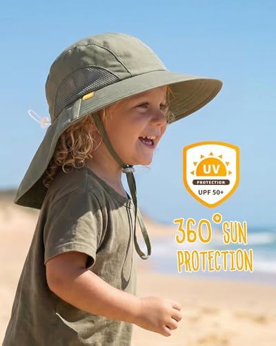 FURTALK Toddler Kids Sun Hat UPF 50+ Sun Protective Bucket Hat - Image 2